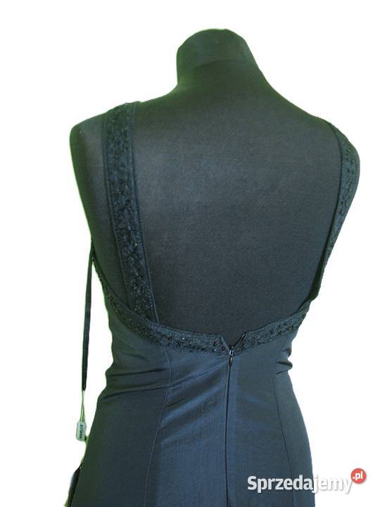 Sukienka czarna maxi 36 S biust 80 tafta Rozmiar 36(S) Siedlce