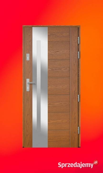 Drzwi Zewnętrzne Wejściowe Drewniane INOX Ełk