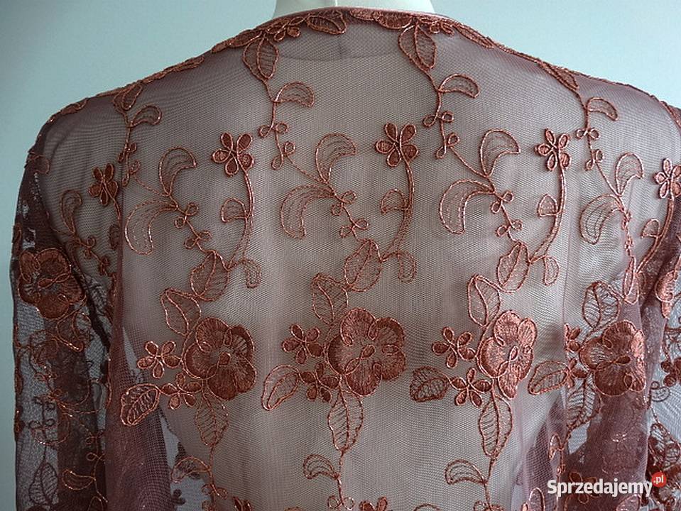 Marynarka Narzutka Blezer Zdobiona Tiul Haft
