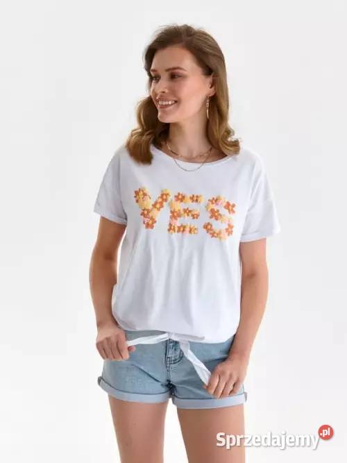 biały tshirt z nadrukiem Drywash Olkusz sprzedam