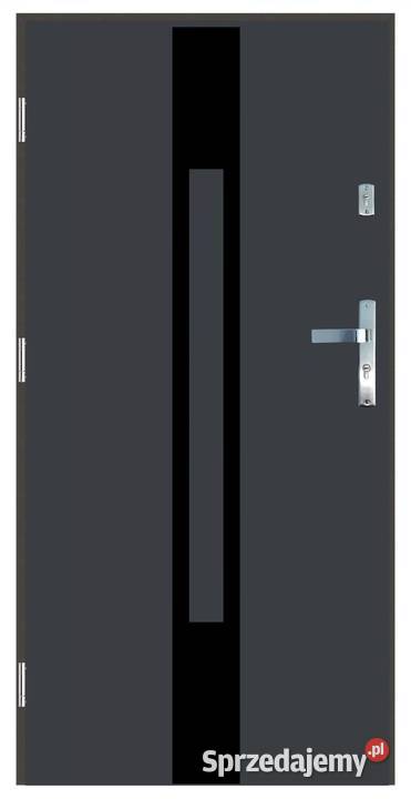 Drzwi wejściowe do domu Zewnętrzne GA24 BLACK Ciemniewo