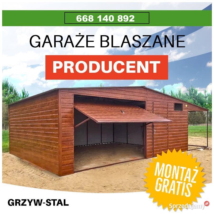 C282 Praktyczny Garaż Blaszany ORZECH Garaże lubelskie Chełm