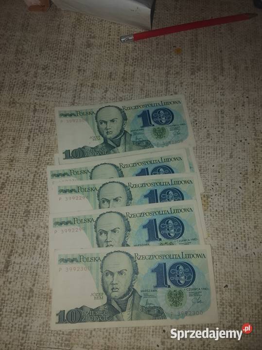 Sprzedam 10 z PRL z roku 1 czerwca 1982 Toszek