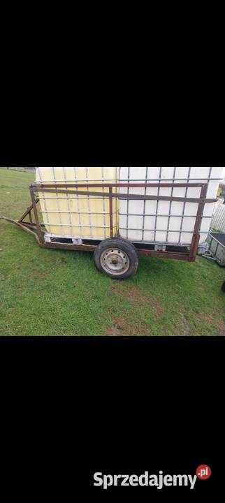 Zbiornik mauzer 2x1000l na przyczepie