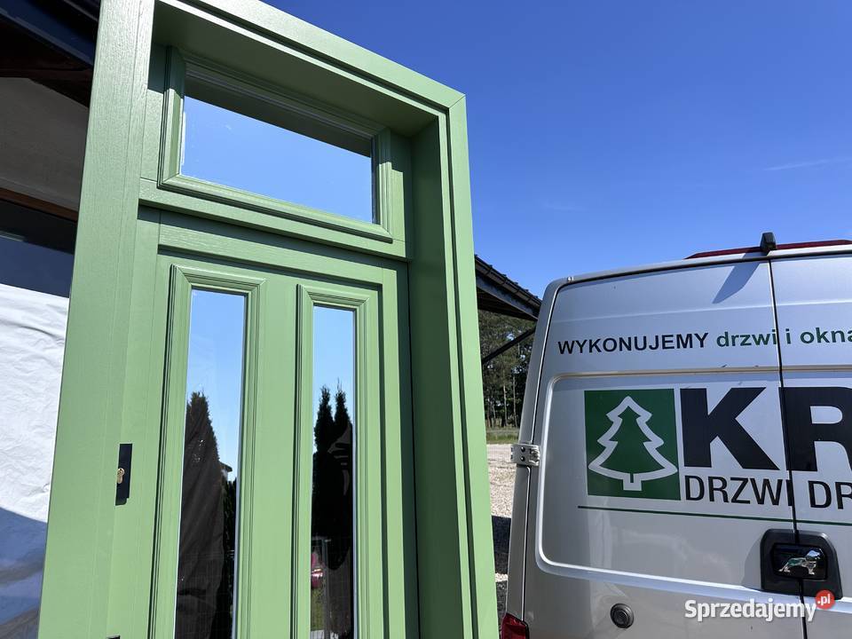 Drzwi zewnętrzne drewniane z doświem ręki czyste zachodniopomorskie Koszalin
