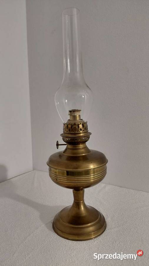 Lampa naftowa mosiężna małopolskie Krzykawa