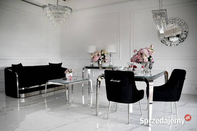 Stolik Kawowy ELITE Srebrny Glamour Designerski Warszawa sprzedam