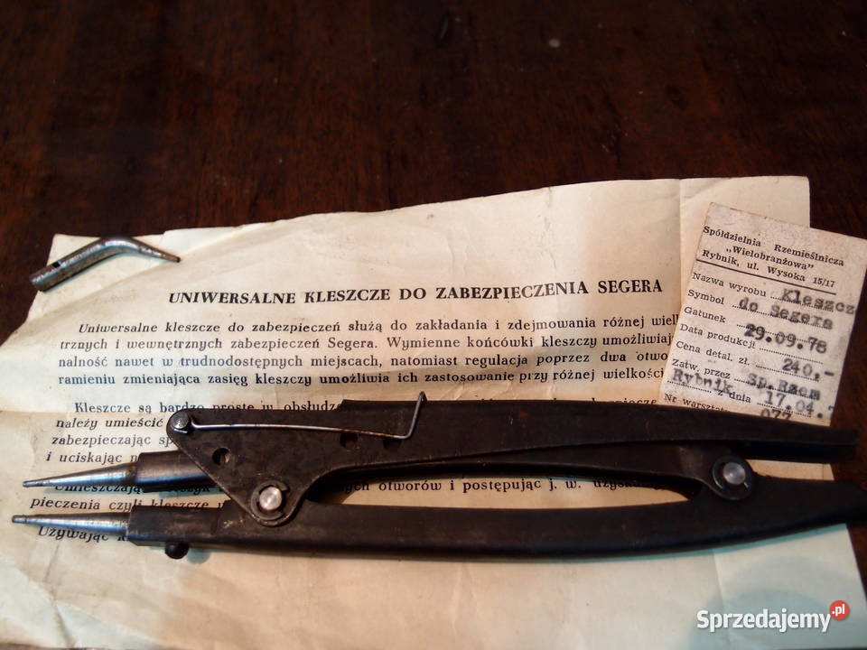 Uniwersalne szczypce segera proste długość195mm Łódź