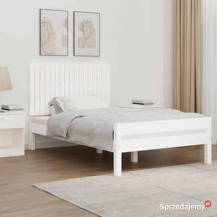 Wezgłowie łóżka białe 108x3x60 lite drewno Warszawa sprzedam