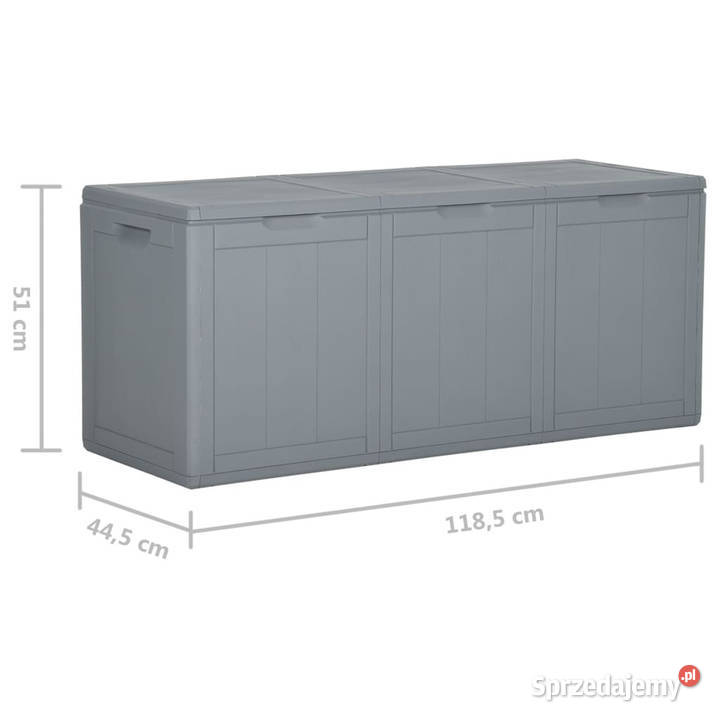 Skrzynia ogrodowa 270 L szara rattan PP WM151235 mazowieckie Warszawa