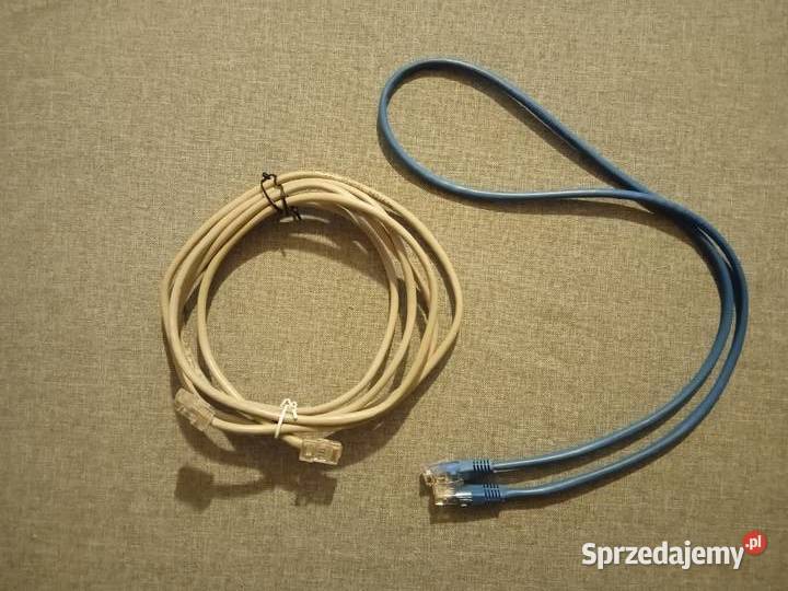 Kable do internetu szary 21m niebieski 1m kable i wtyczki sprzedam