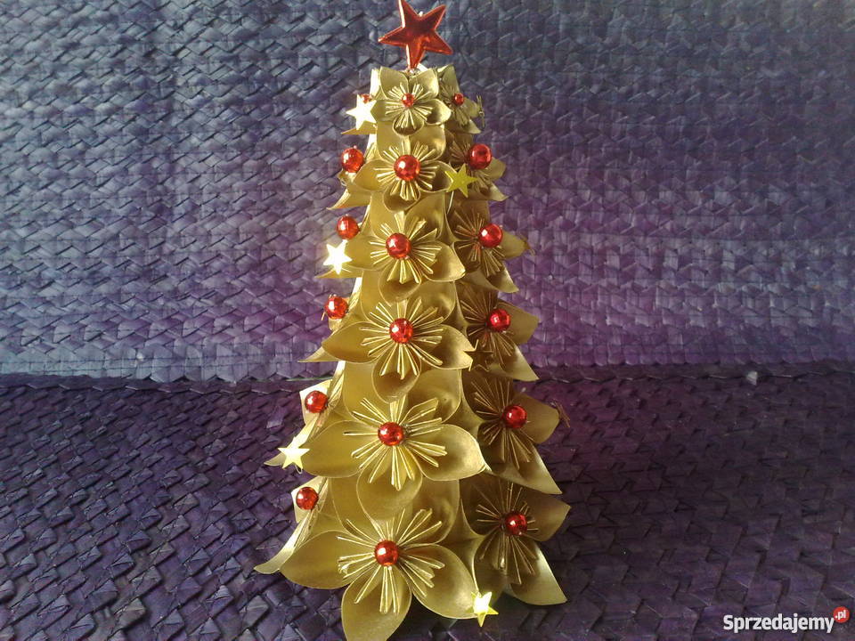 CHOINKA OZDOBA ŚWIĄTECZNA DEKORACJA ORIGAMI KUSU inny kolor Brzozów sprzedam