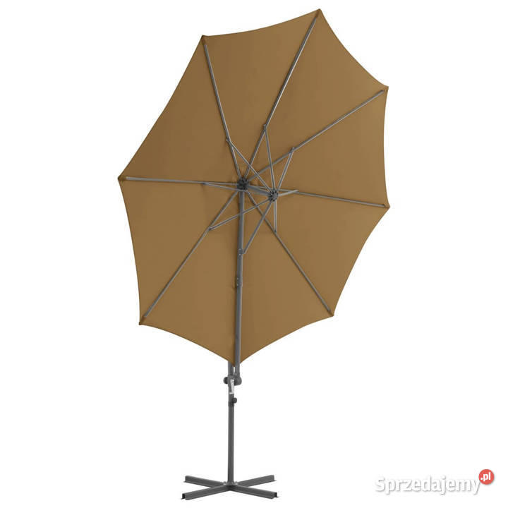 Parasol wiszący ze stalowym słupkiem 300 taupe Pozostałe Warszawa