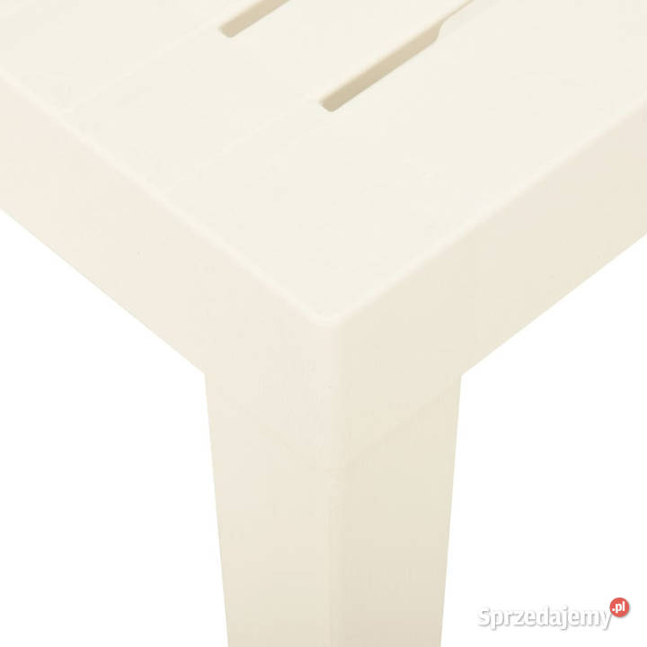 Stolik ogrodowy biały 79 x 65 x 72 plastikowy Warszawa