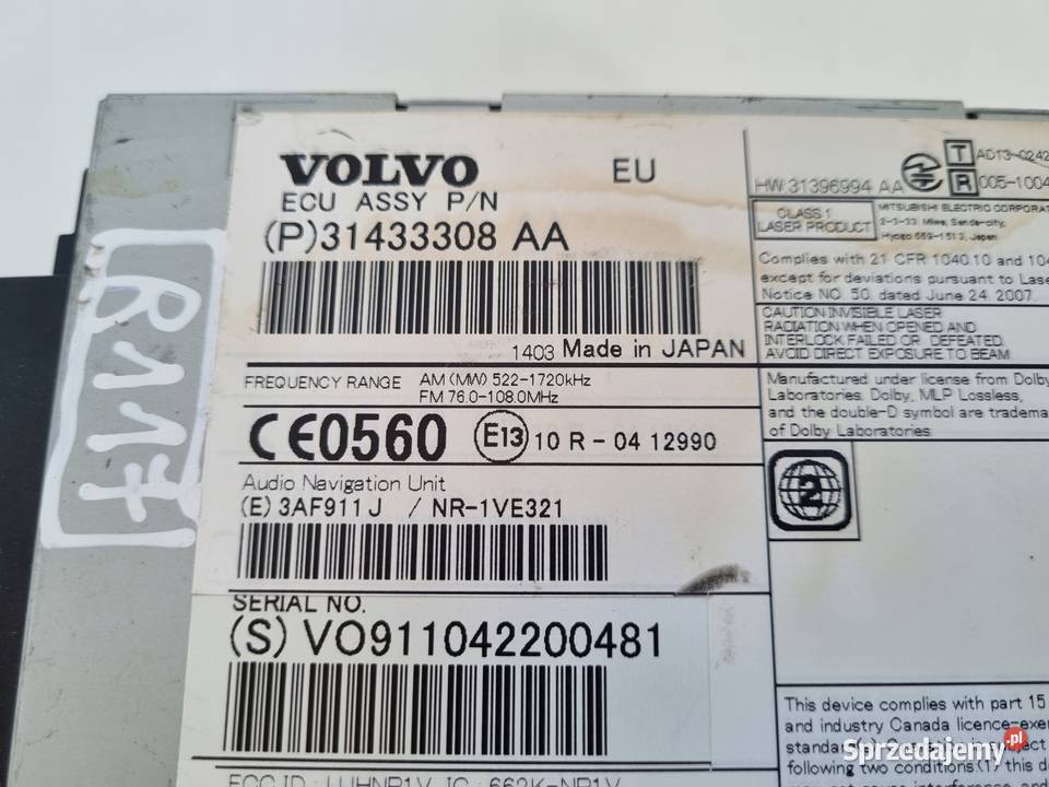 Volvo VOLVO V60 I S60 II XC60 I CZYTNIK Chełm