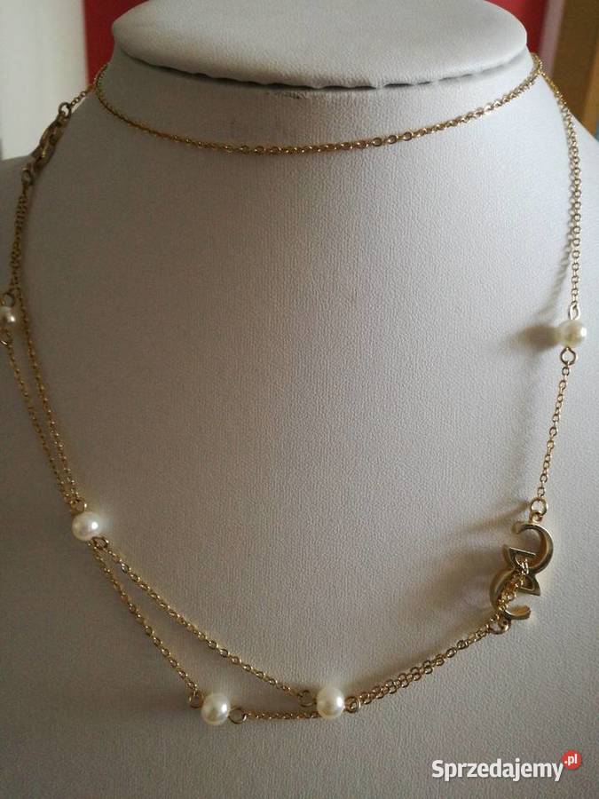 Naszyjnik złoty z perełkami Lublin sprzedam