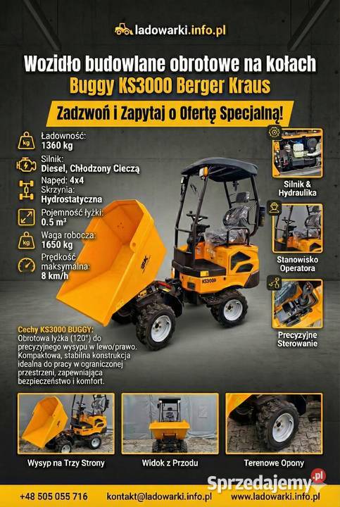 Wozidło budowlane obrotowe na kołach Buggy Opole