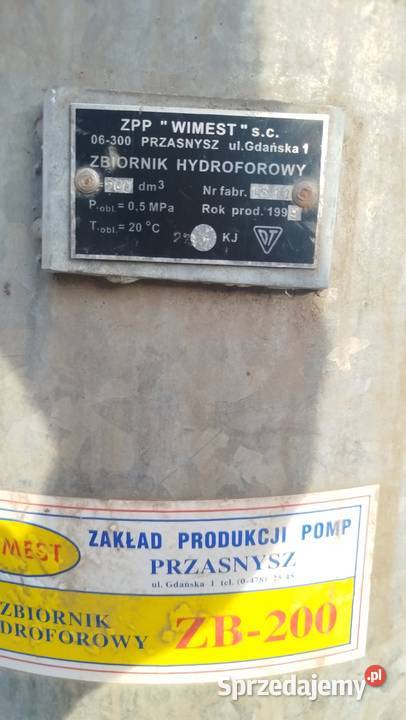 Hydrofor 200L sprawny