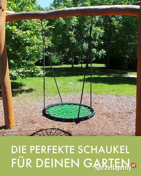 HUŚTAWKA BOCIANIE GNIAZDO XL 100 ZIELONO CZARNA Kalety