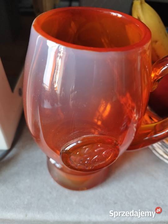 Kufel ZHorbowy różowy duszek szkło kolorowe Warszawa