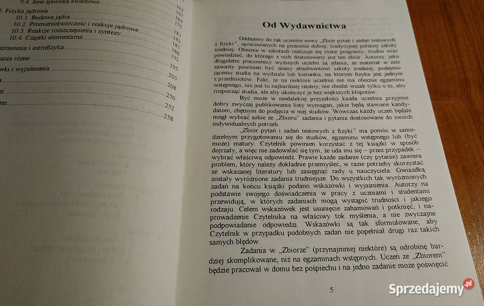 Zbiór pytań i zadań testowych z fizyki Jadwiga fizyka, astronomia Kultura i Rozrywka Gdańsk sprzedam