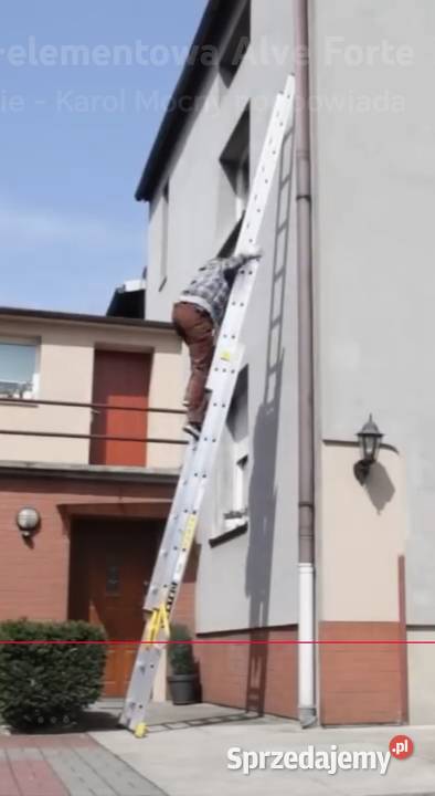 Wynajem Drabina alu 3x7 do 3X15 szczebli i