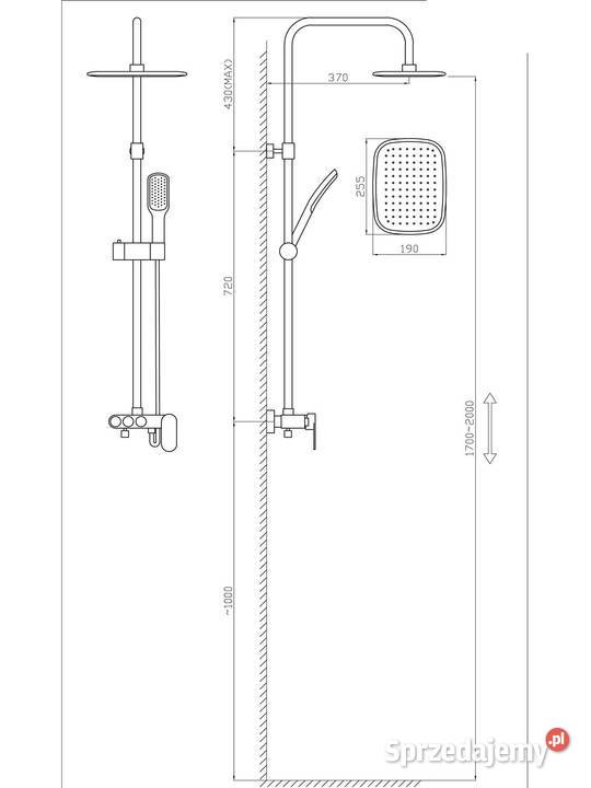 Deszczownica regulowana 170200 mosiądz czarno łódzkie Łódź
