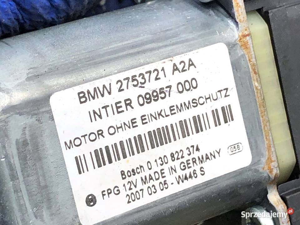 PODNOŚNIK SZYBY LEWY PRZÓD MINI R56 2753721 Wyposażenie wnętrza sprzedam