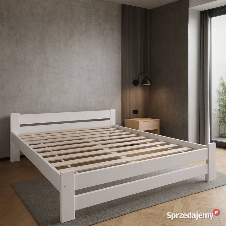 Łóżko 120x200 Białe z materacem sprężynowym 55cm Łóżka Warszawa
