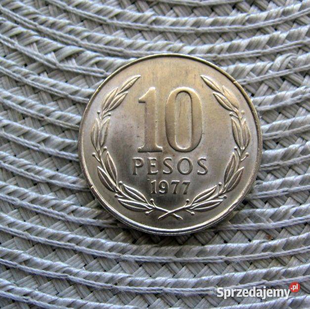 Chile 10 Peso 1977r Numizmatyka