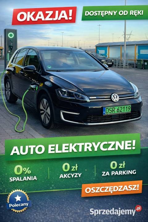 VW golf EGolf elektryk VII 1cm3 Środa Śląska