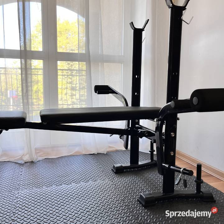 Zestaw Do Ćwiczeń 128 Siłownia Ławeczka Hantle Sprzęt do ćwiczeń