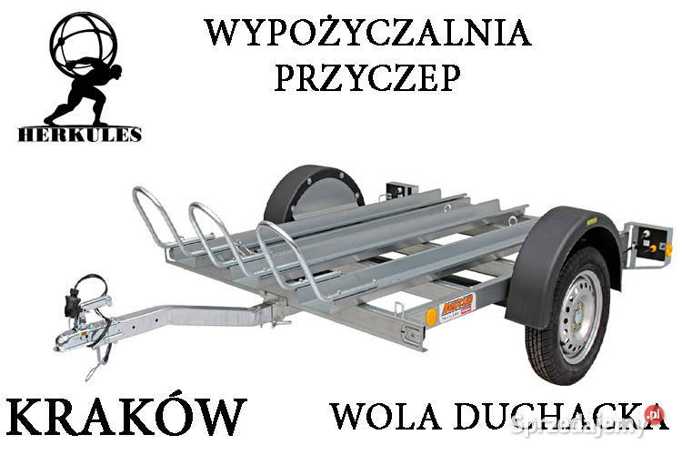 Wynajem przyczep przyczepka lekka ciężarowa na Kraków