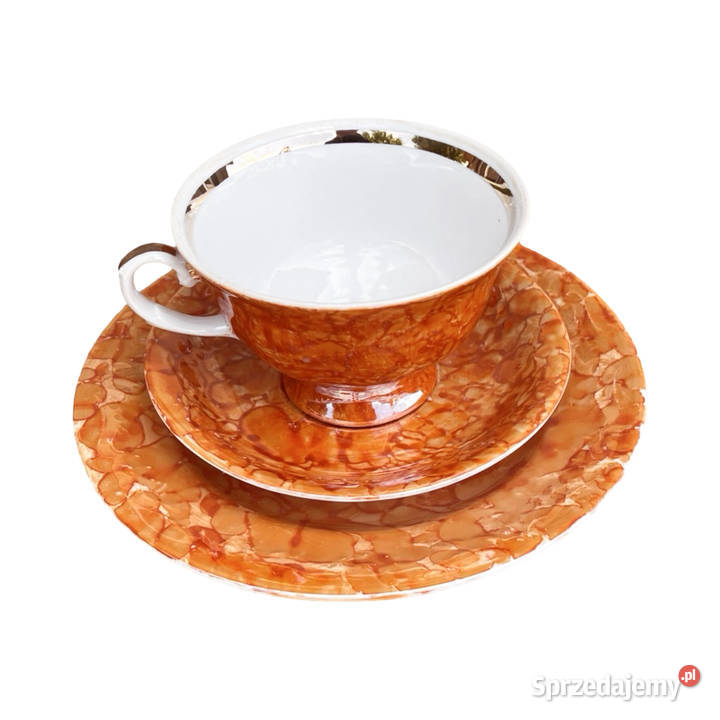 Pomarańczowy Zestaw śniadaniowy marmurkowy Warszawa