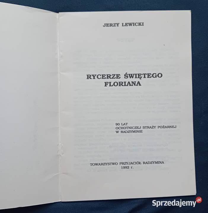 Jerzy Lewicki Rycerze Św Floriana 90 lat OSP