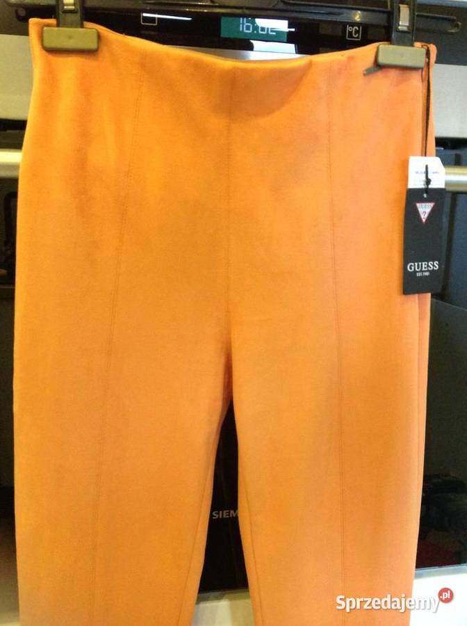 Legginsy Welurowe Damskie GUESS S SM Orange NOWE Nowa Sól