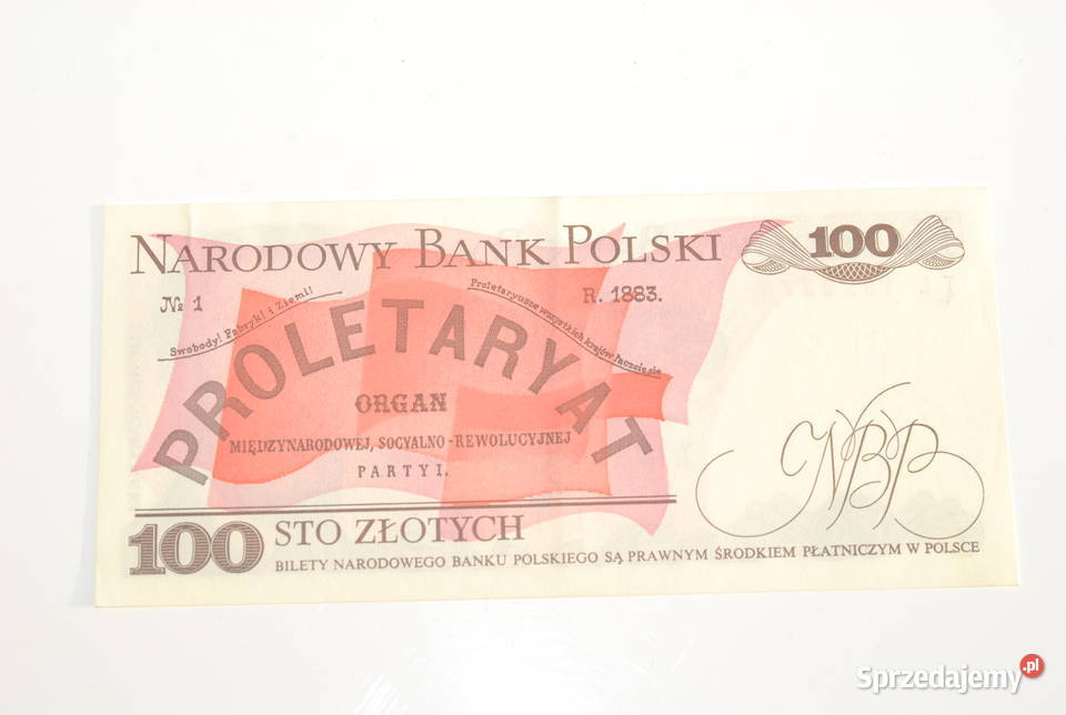 Stary banknot 100 złotych Waryński 1988 antyk Cieszyn