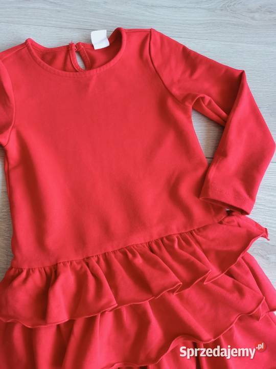 Sukienka dziewczęca na długi rękaw z falbankami