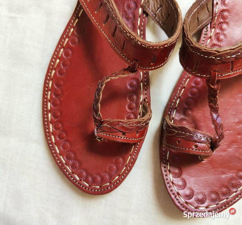 KOHbr Skórzane japonki kohalpuri 40 brązowe Szczecin