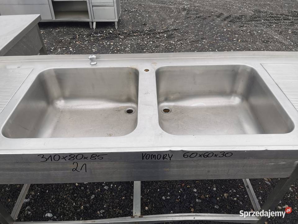 Zlew 2 komorowy 350x80x85 kom 60x60x30 21 Krotoszyn sprzedam