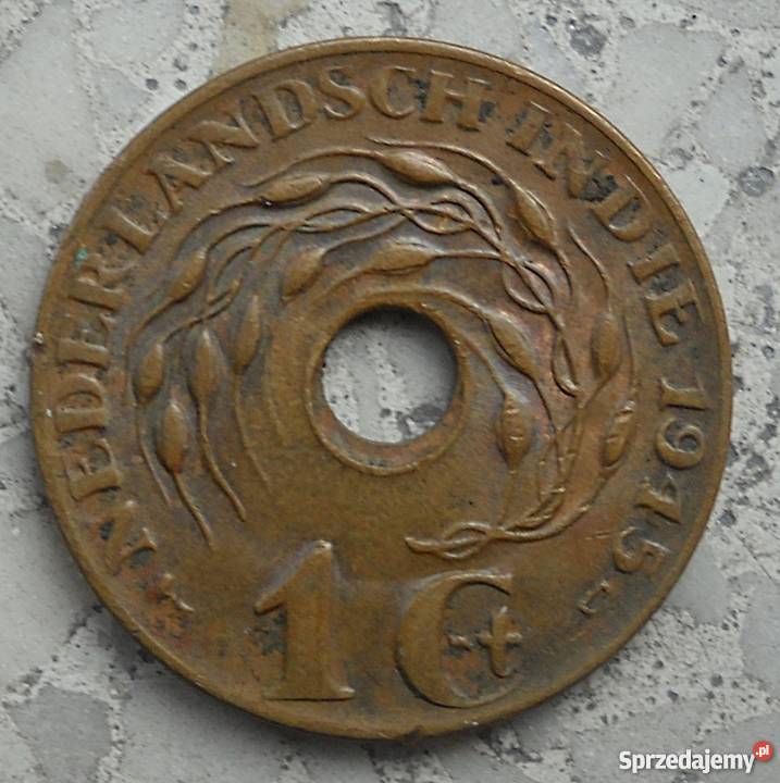 INDIE HOLENDERSKIE1 CENT1945 r Z OTWOREM Legionowo
