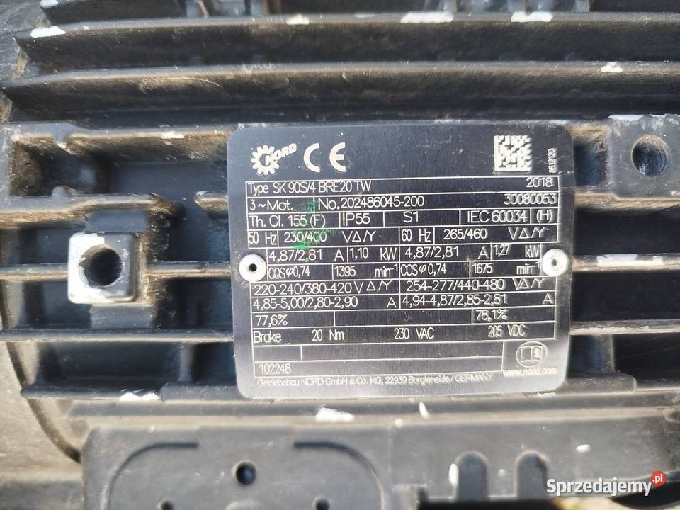 Silnik elektryczny 11 kW 1400 obr NORD Iłża sprzedam