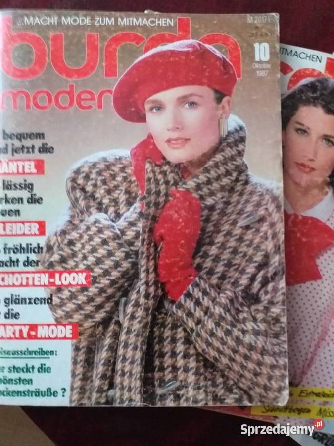 Burda moden wersja niemiecka 1987 r 3 nry Tychy sprzedam