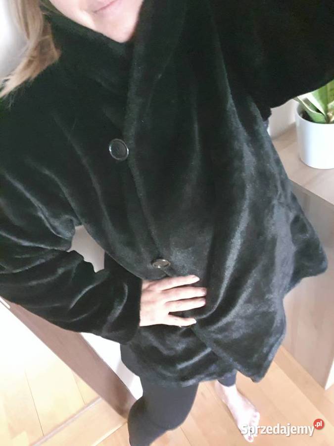 Płaszcz Futro Dwustronne XXL4XL czarny 464850 Sidzina