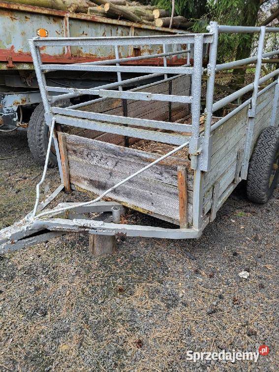 Przyczepka rolnicza dwukołówka taradajka nieuszkodzony Strzelin
