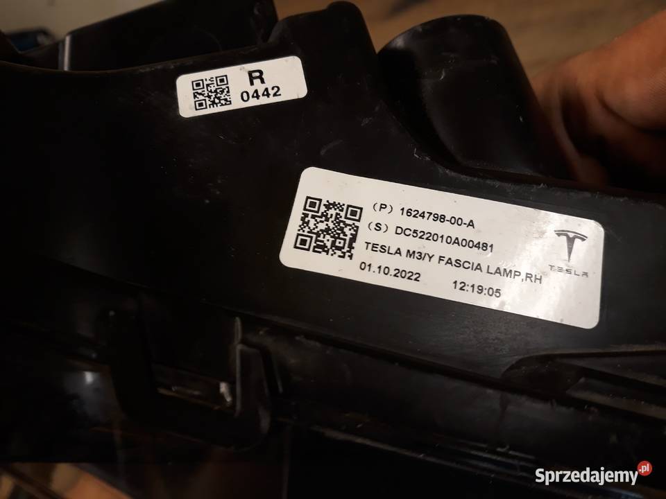 TESLA MODEL 3 Y HALOGEN LED DRL PRAWY PRZÓD Międzychód sprzedam