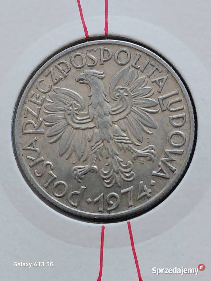 5 Złotych Rybak 1974 r Skrętka 7 Piękne Konin sprzedam