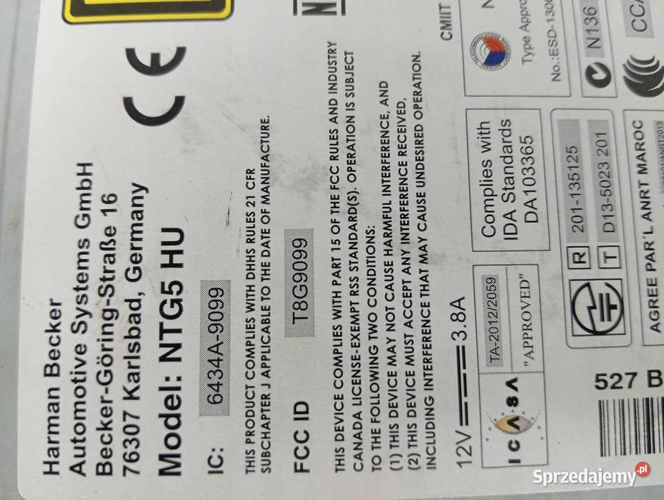 RADIONAWIGACJA A2059004236 MercedesBenz Cklasa Nawigacje fabryczne sprzedam