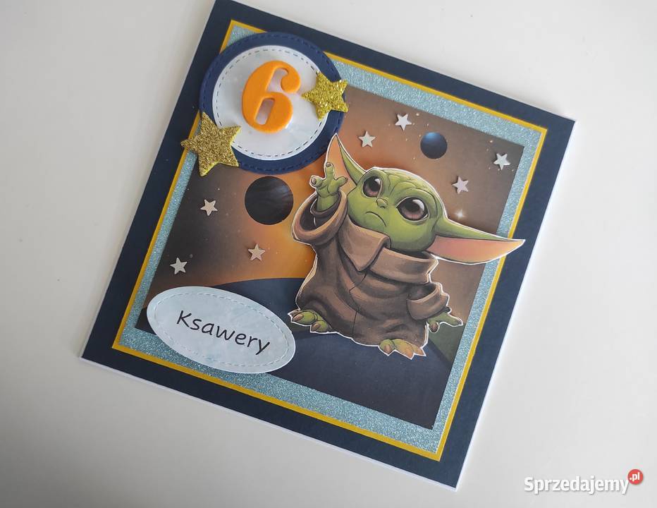 Kartka urodzinowa ręcznie robiona Star Wars baby Łódź
