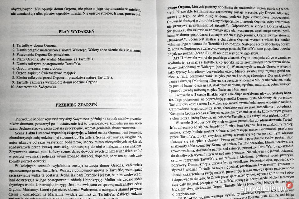 Świętoszek Molier Lektura z opracowaniem Rok wydania 2007 Pozostałe Chełm